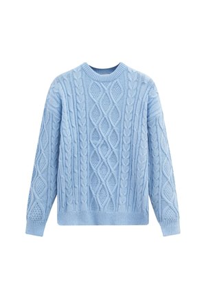 FRILIVIN À COL ROND - Pullover - bleu ciel