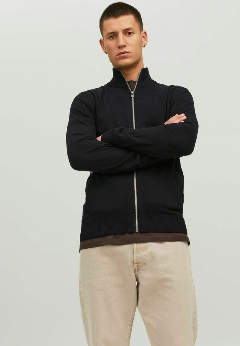 Cardigan Col Haut Jack & Jones Jprccmilano Stitch - Tricot Fin, Coupe Ample, Manches Longues