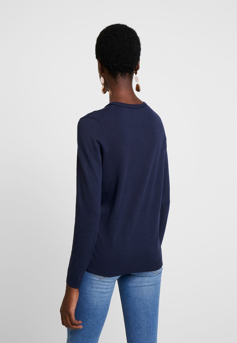 Edc By Esprit Basic Strickjacke Navy Hellblau Zalando De
