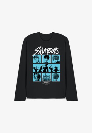 NETFLIX, KPOP DEMON HUNTERS SAJA BOYS POSTERIZED SQUARES - Long sleeved top - black