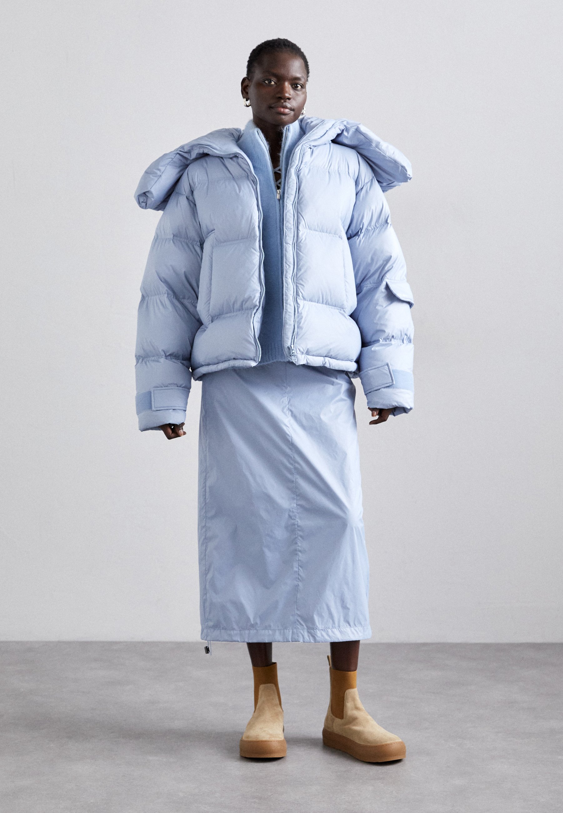 Holzweiler STEILIA SHORT JACKET - Down jacket - light blue - Zalando