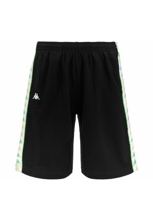Pantaloncini sportivi - black/white/green dusty