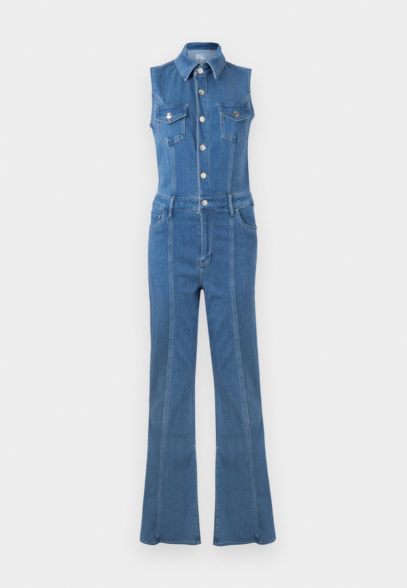 Cool Corret Guess HARLO FLARE JUMPSUIT - Macacão - cool current/ganga azul - Zalando.pt