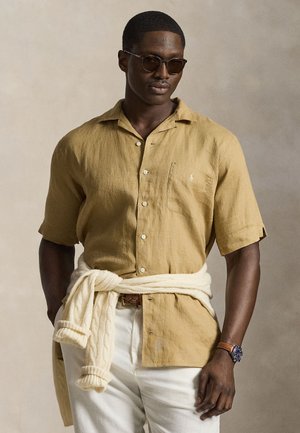 Polo Ralph Lauren Big & Tall LINEN CAMP SHIRT - Skjorte - cafe tan