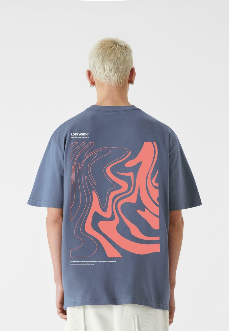 Lost Youth CHAOS - Marškinėliai su spaudiniu - vintageblue