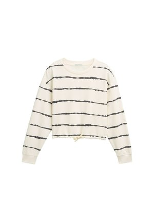 CROPPED IM BATIK-LOOK - Sweatshirt - tie dye stripe black