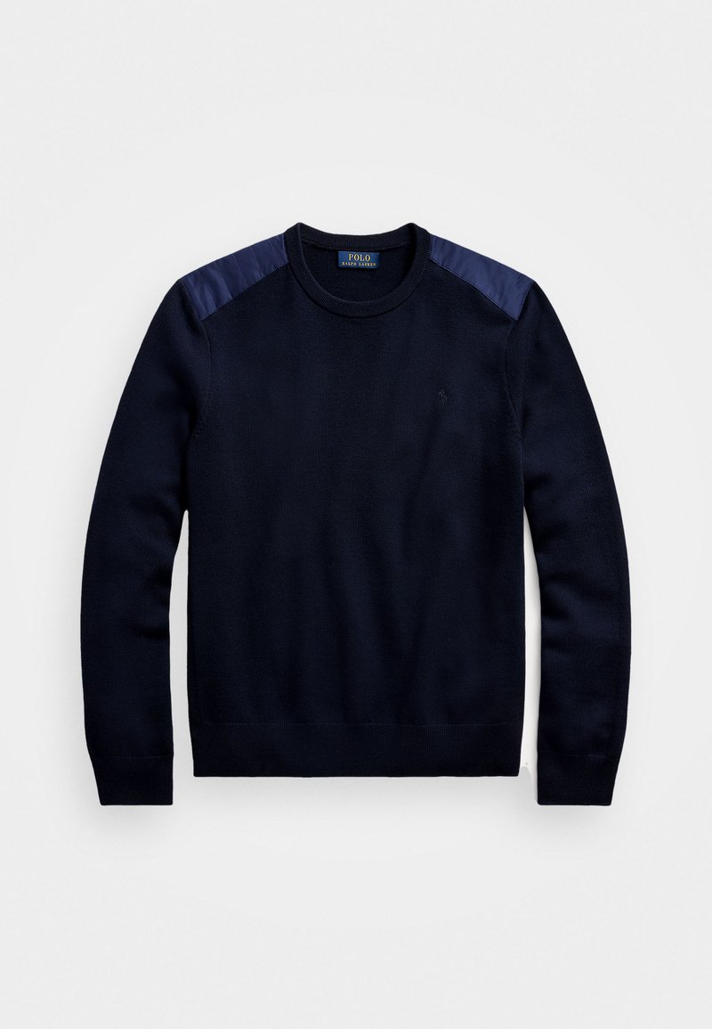 Polo Ralph Lauren CONTRAST PANEL WOOL CREWNECK SWEATER - Jumper - piper navy