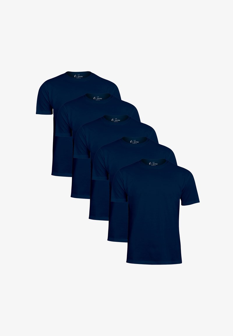 Cotton Prime 5ER PACK O NECK TEE - Basic T-shirt - dunkelblau