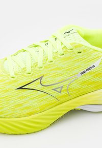 Mizuno WAVE RIDER 28 - Løpesko for vei - neo lime/black/acid lime