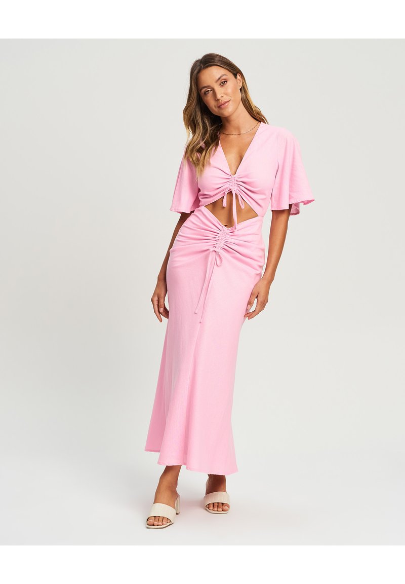 Calli-Sadie Ls Short V-Neck Dress Phlox Pink
