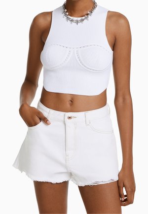 Denimshorts - off-white