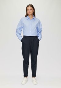 s.Oliver GESTREEPTE - Hemdbluse - himmelblau