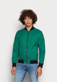 Antony Morato REVERSIBLE COAT SLIM FIT OUTSIDE IN TECHNO FABRIC PEACH TOUCH - Blusão aviador - ink blu