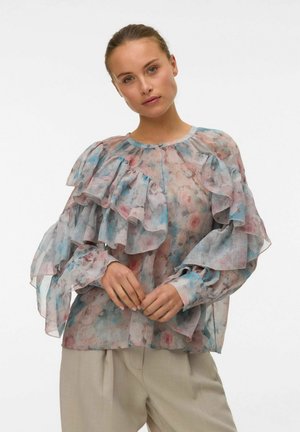 VMSABRINA LS O-NECK FLOUNCE  EXP - Blus - burlwood