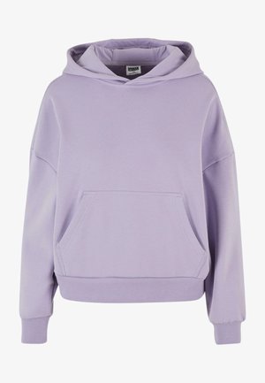 Gai lavandas krāsas kapuci, ar priekšējo kabatu, brīvas formas un ribotām piedurknēm. Izgatavots no mīksta auduma ērtībai.