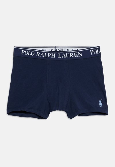 Ανδρικά boxer briefs σε ναυτικό μπλε με ζώνη μέσης "Polo Ralph Lauren" και μικρό κεντημένο λογότυπο παίκτη πόλο στο αριστερό πόδι.