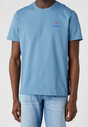 T-shirt print - blue denim