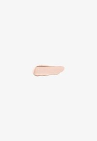 Lys beige flydende kosmetik med en glat, cremet tekstur. Produktet er vist som en prøve mod en hvid baggrund.