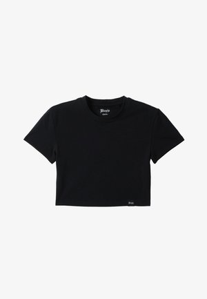 UTOPJA, MOCHA CROP T-SHIRT - Camiseta básica - black