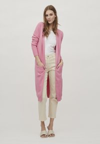VILA VIRIL LONG CARDIGAN - Casaco de malha - wild rose