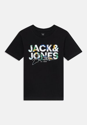 JJGEPLAS TEE SS CREW NECK JNR - Print T-shirt - black