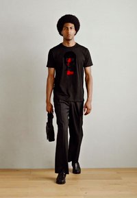 Antony Morato REGULAR FIT AND FLOCK - Camiseta estampada - black