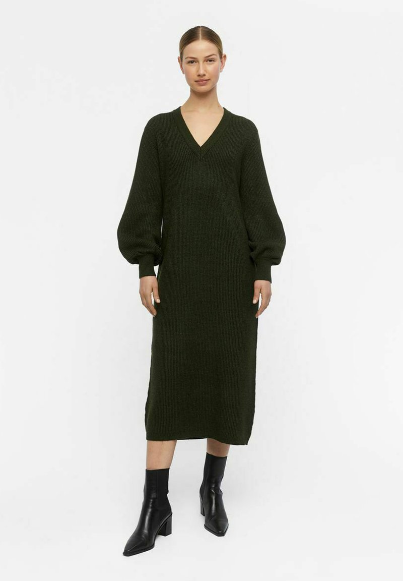 Object OBJMALENA L/S NOOS - Gebreide jurk - duffel bag
