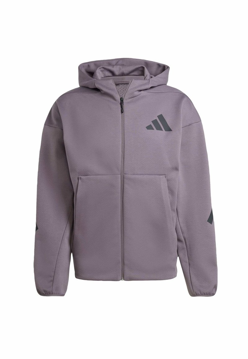 adidas Sportswear Sweater met rits grijs