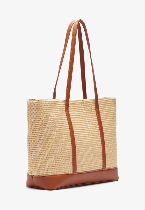 Tote bag - beige,cognac4