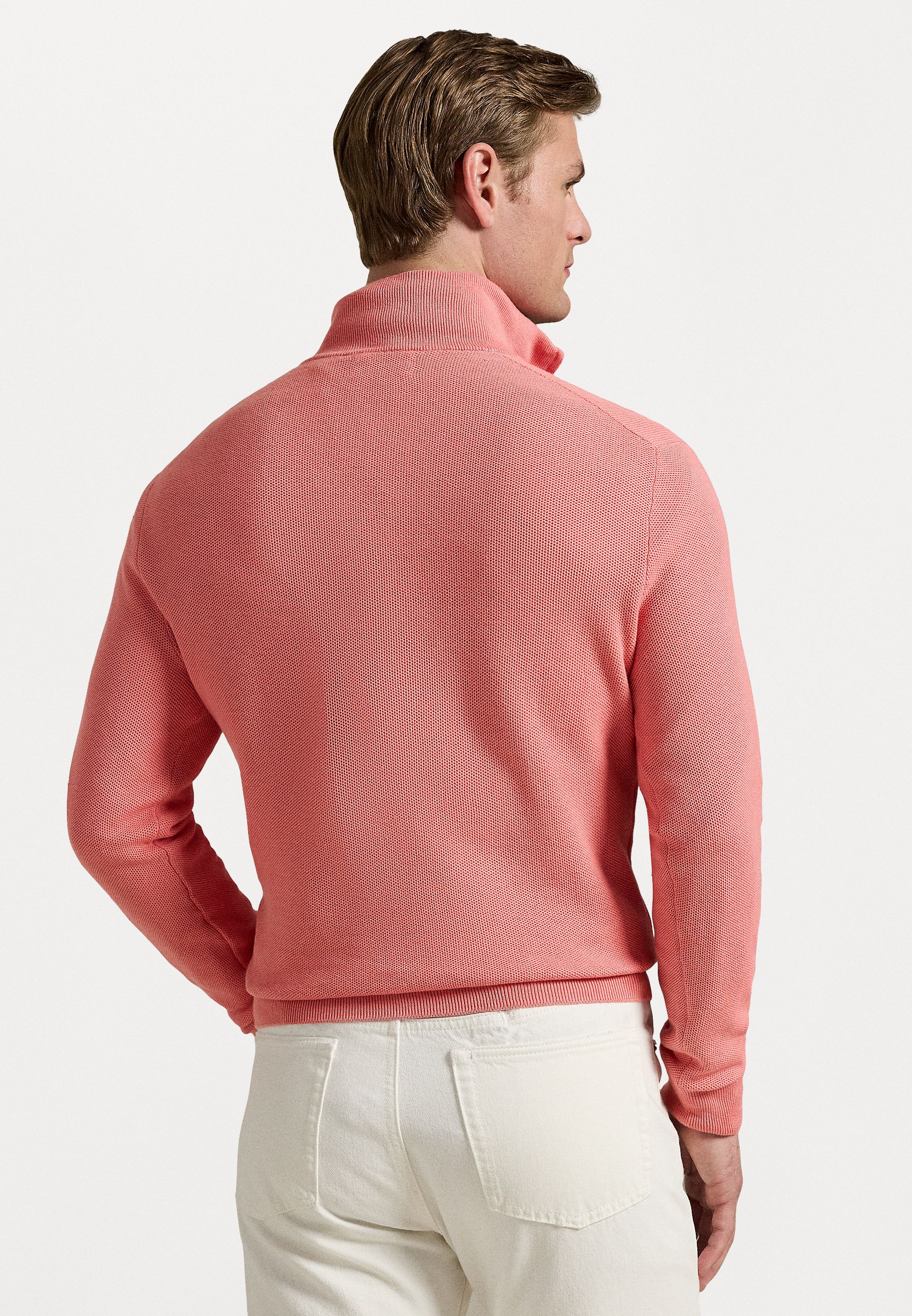 Polo Ralph Lauren MESH KNIT COTTON QUARTER ZIP SWEATER - Jumper