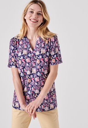 Damart Blouse - marine fleuri