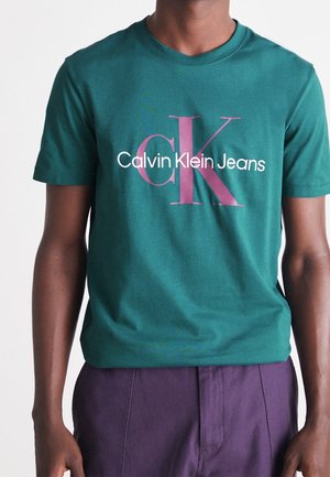 T-shirt med print - dark green