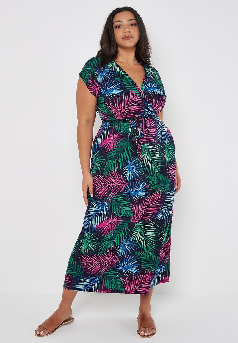 Apricot TROPICAL PALM WRAP - Robe de jour - navy/bleu marine - ZALANDO.FR
