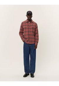 Les Deux LENNON CHECK OVERSHIRT - Overhemd - coffee brown/fired brick