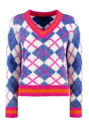 STRICK ARGYLE  - Strickpullover - bleue