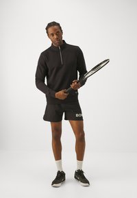 Björn Borg CENTRE HALF ZIP - Ikdienas džemperis - black beauty