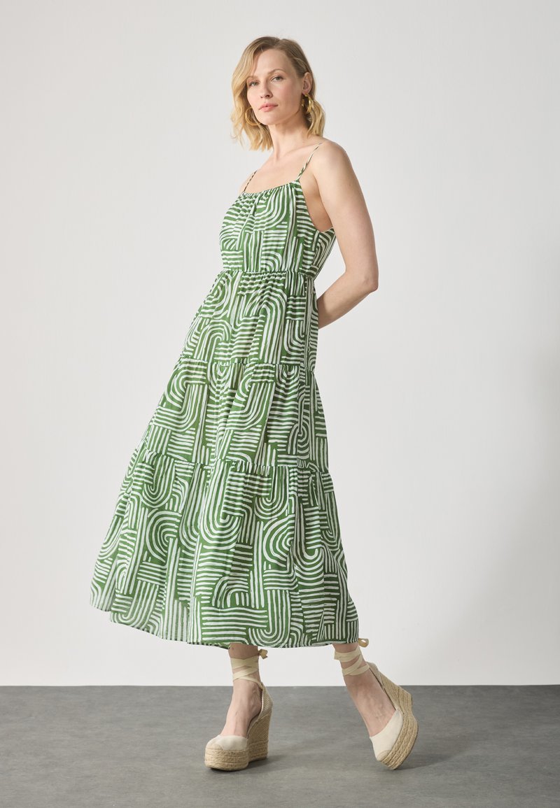 Anna Field Day dress - green/white/green - Zalando.ie