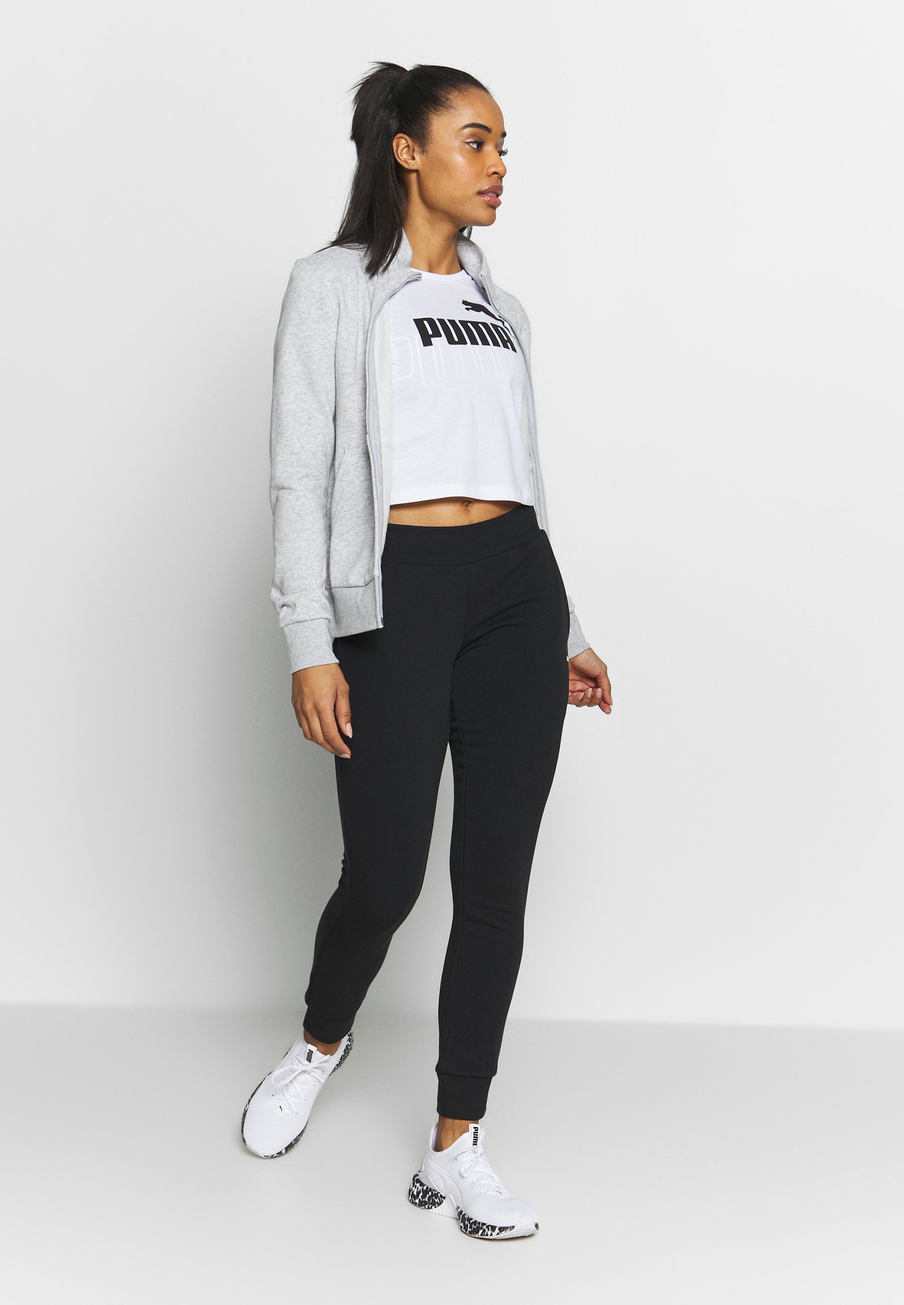 Puma CROPPED LOGO TEE - T-shirt imprimé 