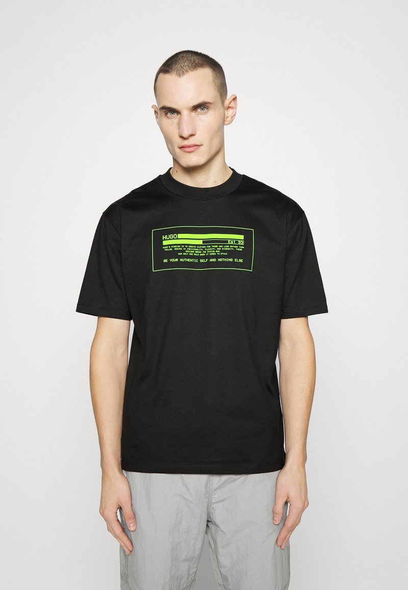 HUGO DANFORD - T-shirt estampada - black