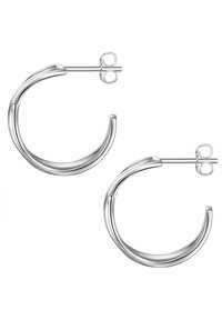 Sidabrinės žiedinės auskarai su lygia, blizgia apdaila. Yra apvalios formos ir turi saugų kito tipo užsegimą. Paprastas ir minimalistinis stilius.