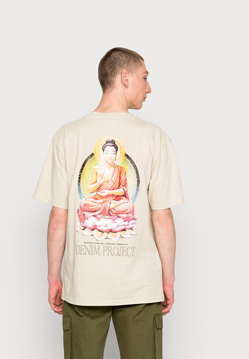 Herren T-Shirts basic | Denim Project BUDDHA BOXY TEE T-Shirt print moonstruck/grau - XR03193 Herren T-Shirts basic | Denim Project BUDDHA BOXY TEE T-Shirt print moonstruck/grau - XR03193