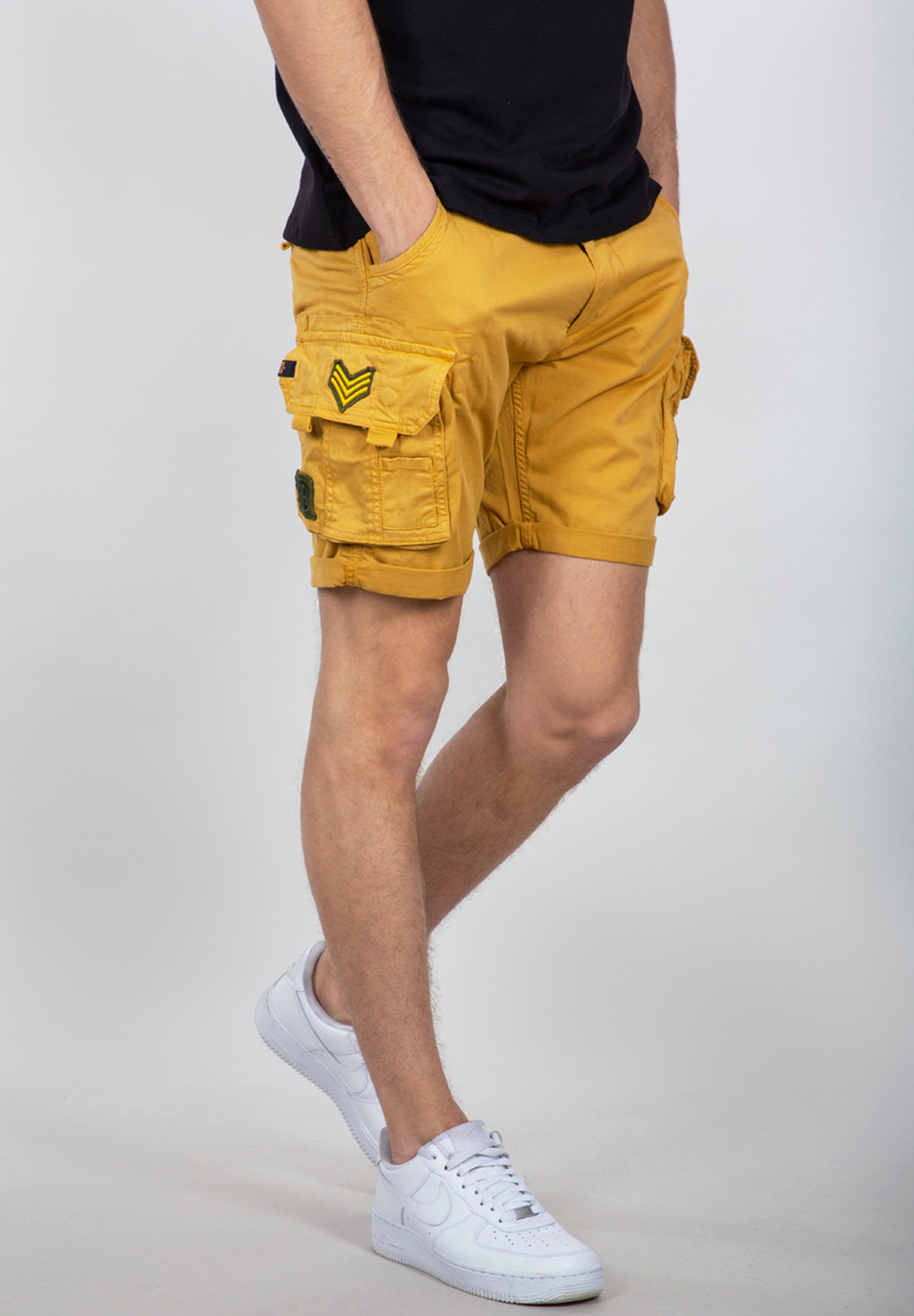 ALPHA INDUSTRIES Heren Slim Fit Crew Short - Katoen Met Elastaan - Casual Shorts