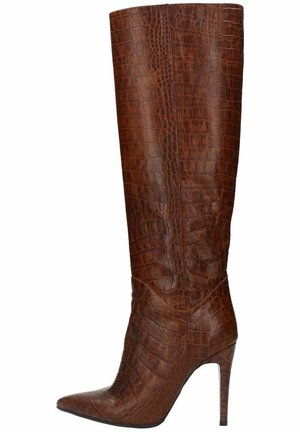 Bottines à talons hauts - cognac