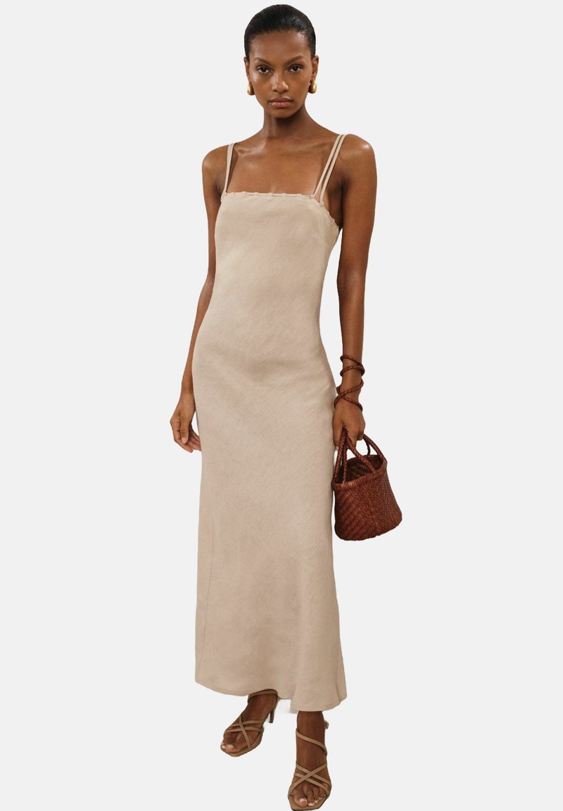 Reiss REGULAR FIT-ROXANNE DOUBLE-STRAP SLIP - Maxi šaty - neutral