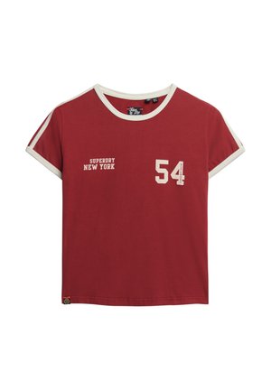 Superdry T-Shirt print - bordeaux red