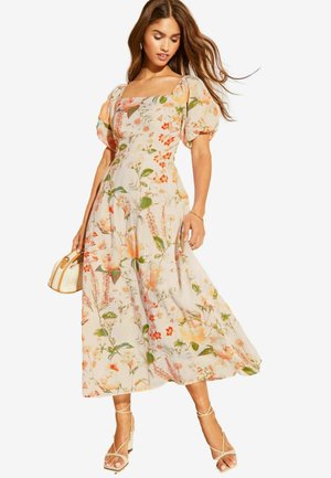 PUFF MIDAXI LOOK REGULAR FIT - Denné šaty - white