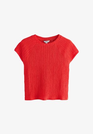 Next, RAGLAN SHORT SLEEVE TEXTURED - Tričko s potlačou - red