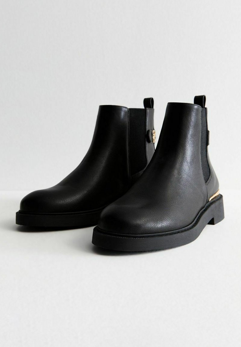 Bottes à Talons New Look Cloutées Noir Et Doré - Taille UK 3 / EUR 36 - Occasion, Bon état