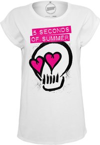 Mister Tee FIVE SECONDS OF SKULL  - Trükipildiga T-särk - white