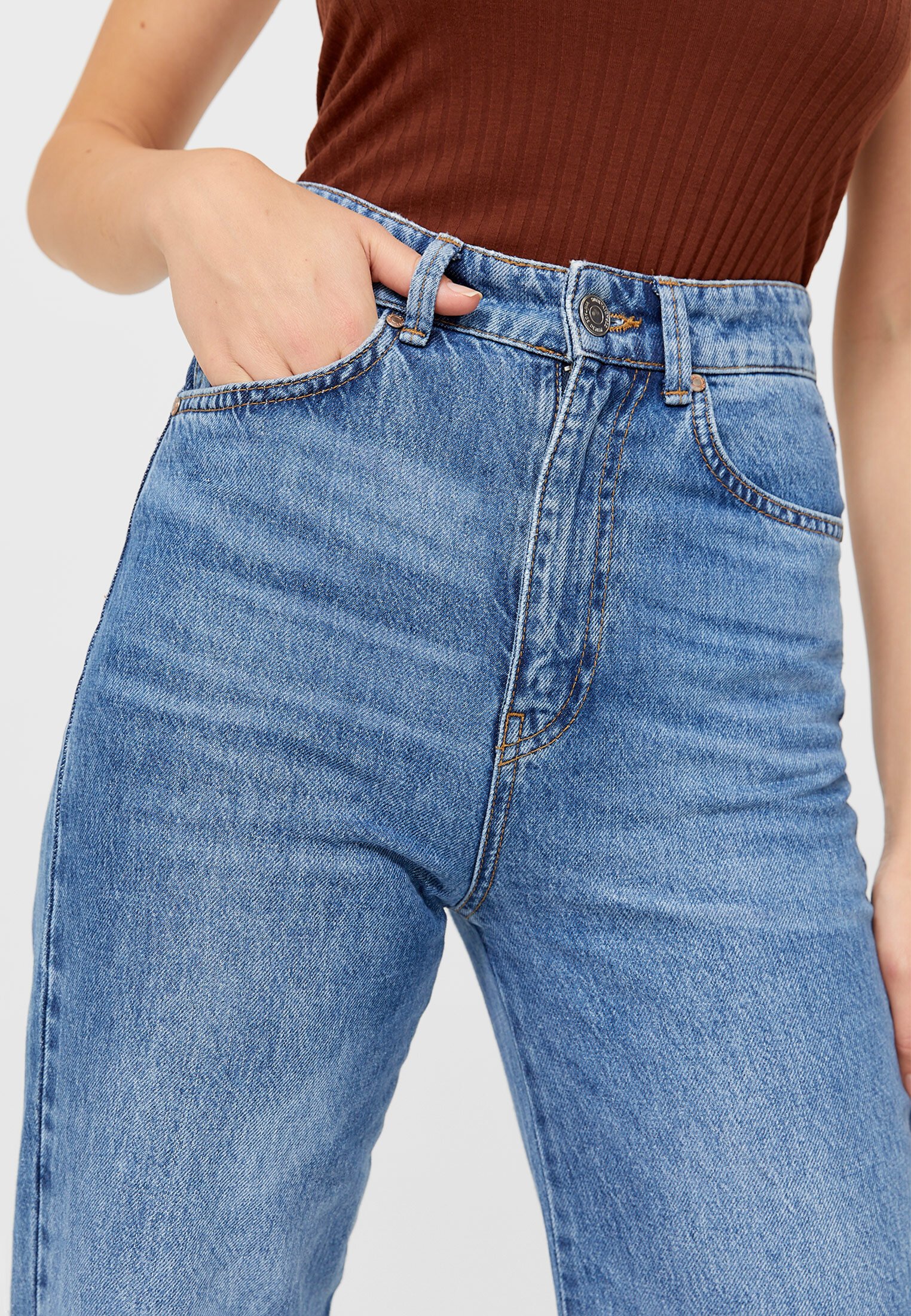 Stradivarius Straight leg jeans - blue 